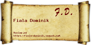 Fiala Dominik névjegykártya
