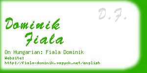 dominik fiala business card